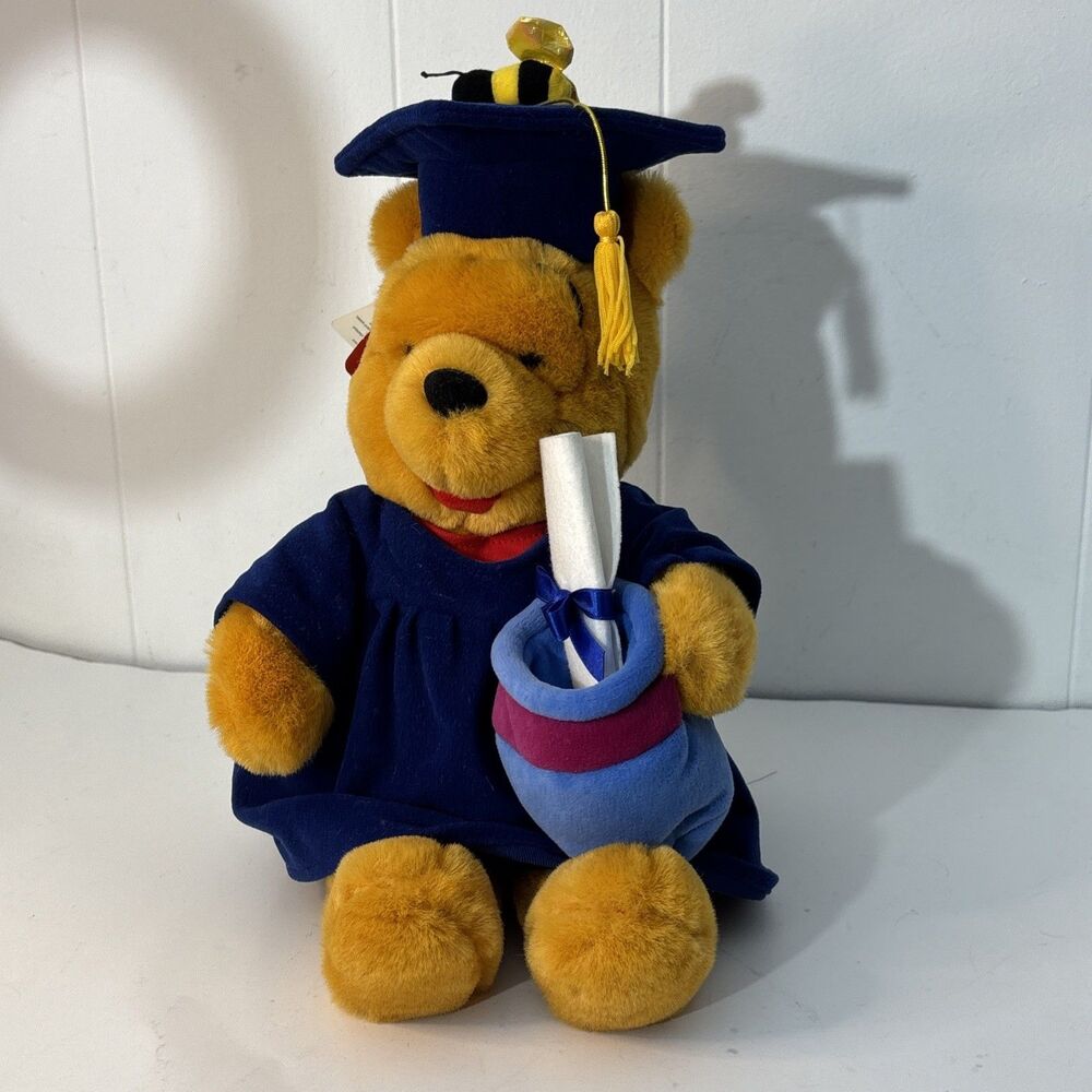 Winnie The Pooh Grad Ceremony Gift Disney Party Decor 12” Plush School Diploma